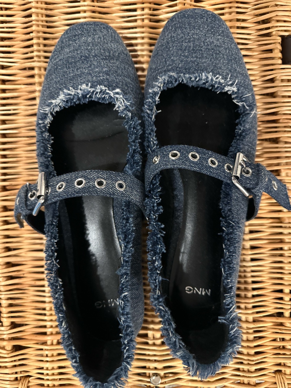Mango Black Mary Jane Style Loafers with Buckle
